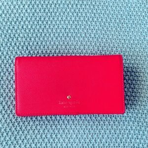 Coral Kate Spade Wallet that can also hold cell phone
